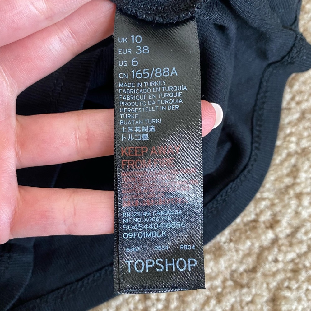 Topshop Black Ribbed Mockneck Basic Layering Top … - image 6